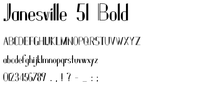 Janesville 51 Bold font
